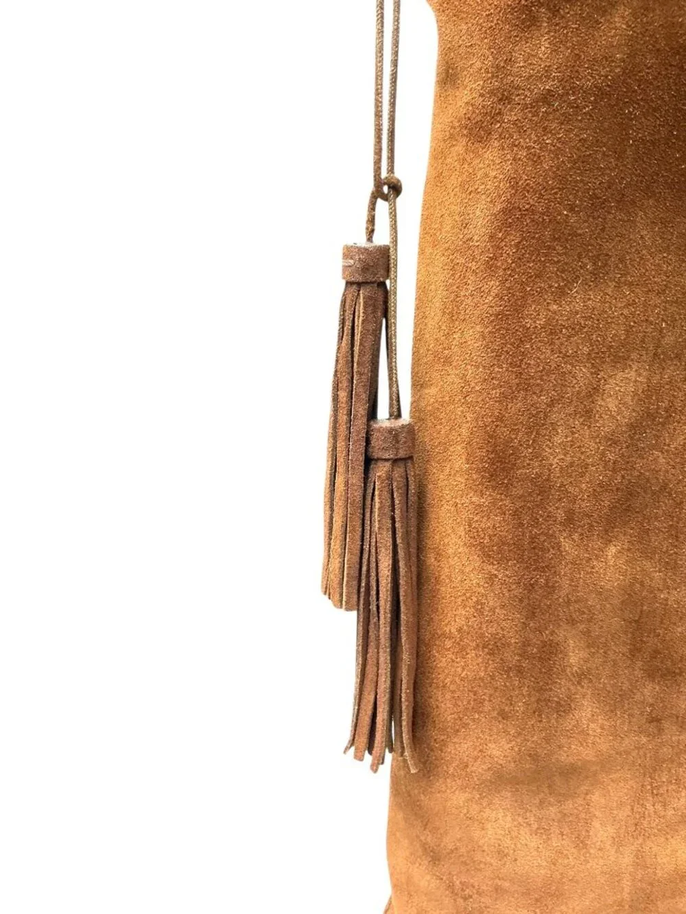 SAINT LAURENT Over The Knee Tassel Suede Boots sz 8.5